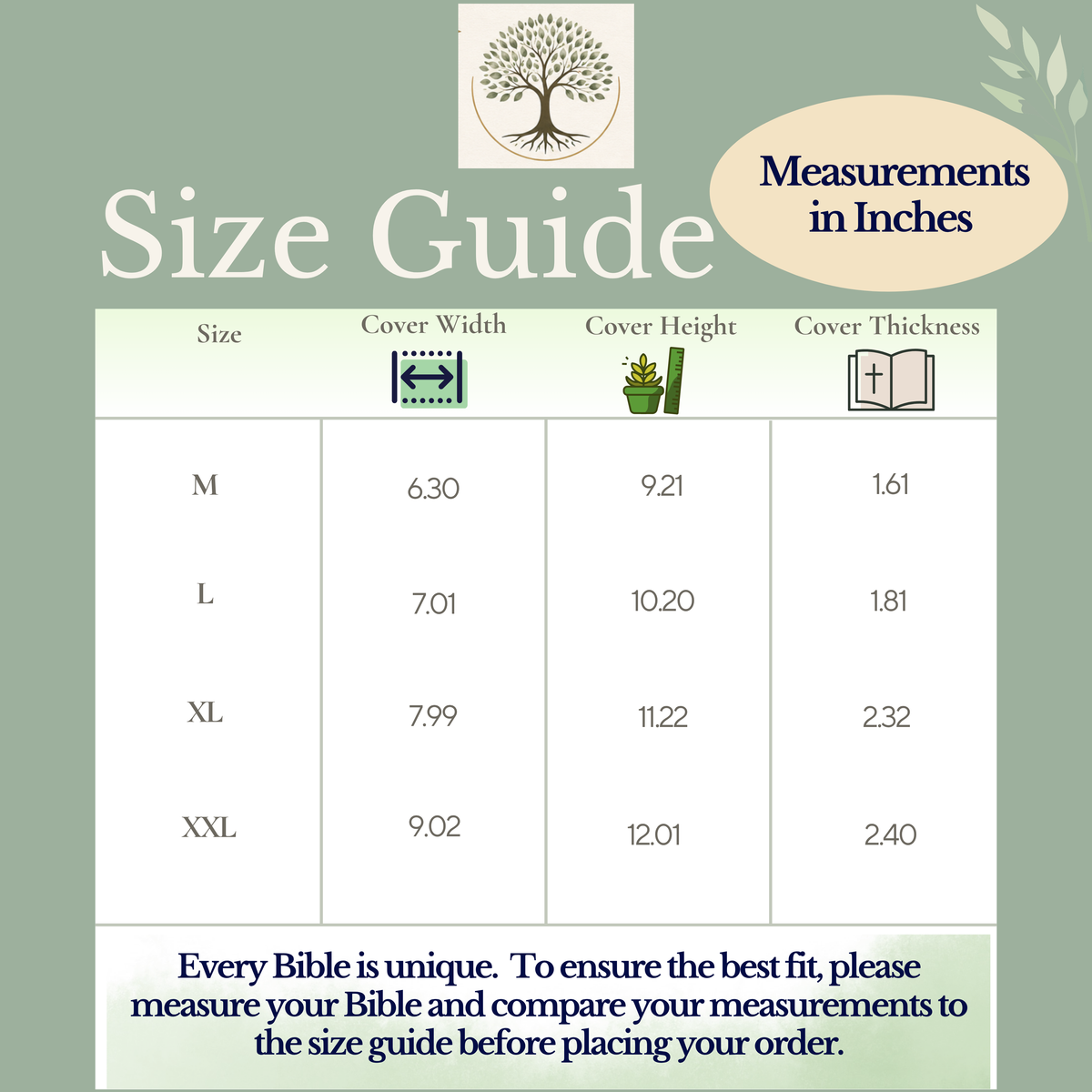 Sage Green PU Leather Bible Cover | Christian Faith Study Case