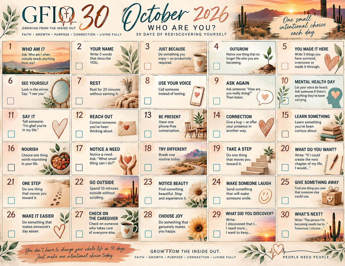 GFIO 30 — October 2026: Who Are You? | 30-Day Personal Growth & Self-Discovery Challenge