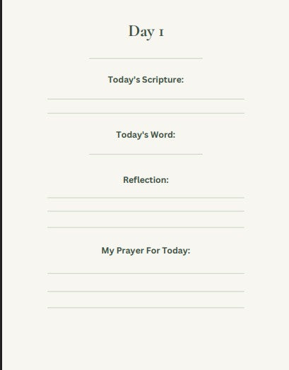 Minimalist 30-Day Prayer & Reflection Journal