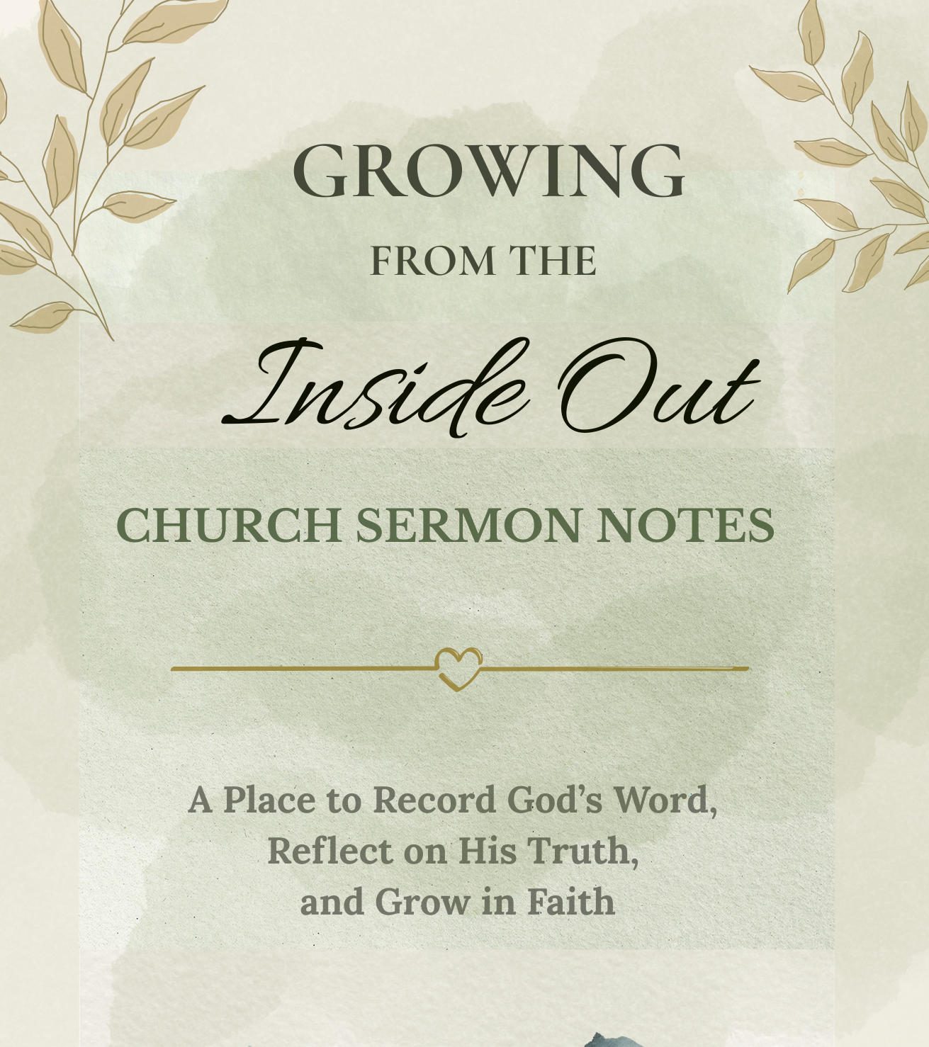 Church Sermon Notes Journal | Christian Sermon Notebook | Bible Study Journal | Scripture Note-Taking | Prayer & Gratitude Journal | Digital PDF Printable