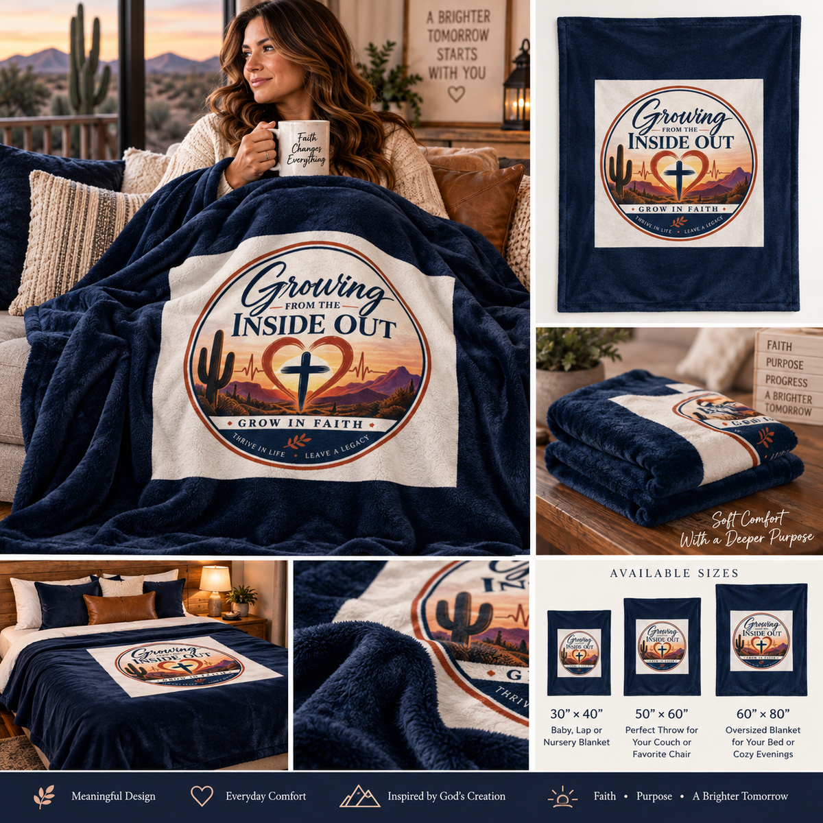 Growing From The Inside Out - Legacy Velveteen Blanket