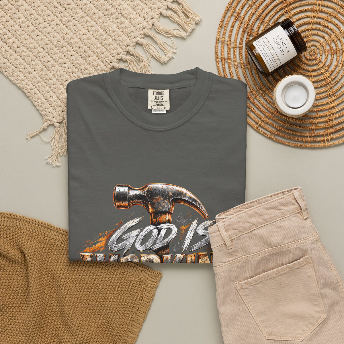 God Is Working On Me Men's Christian Graphic T-Shirt I GFIO