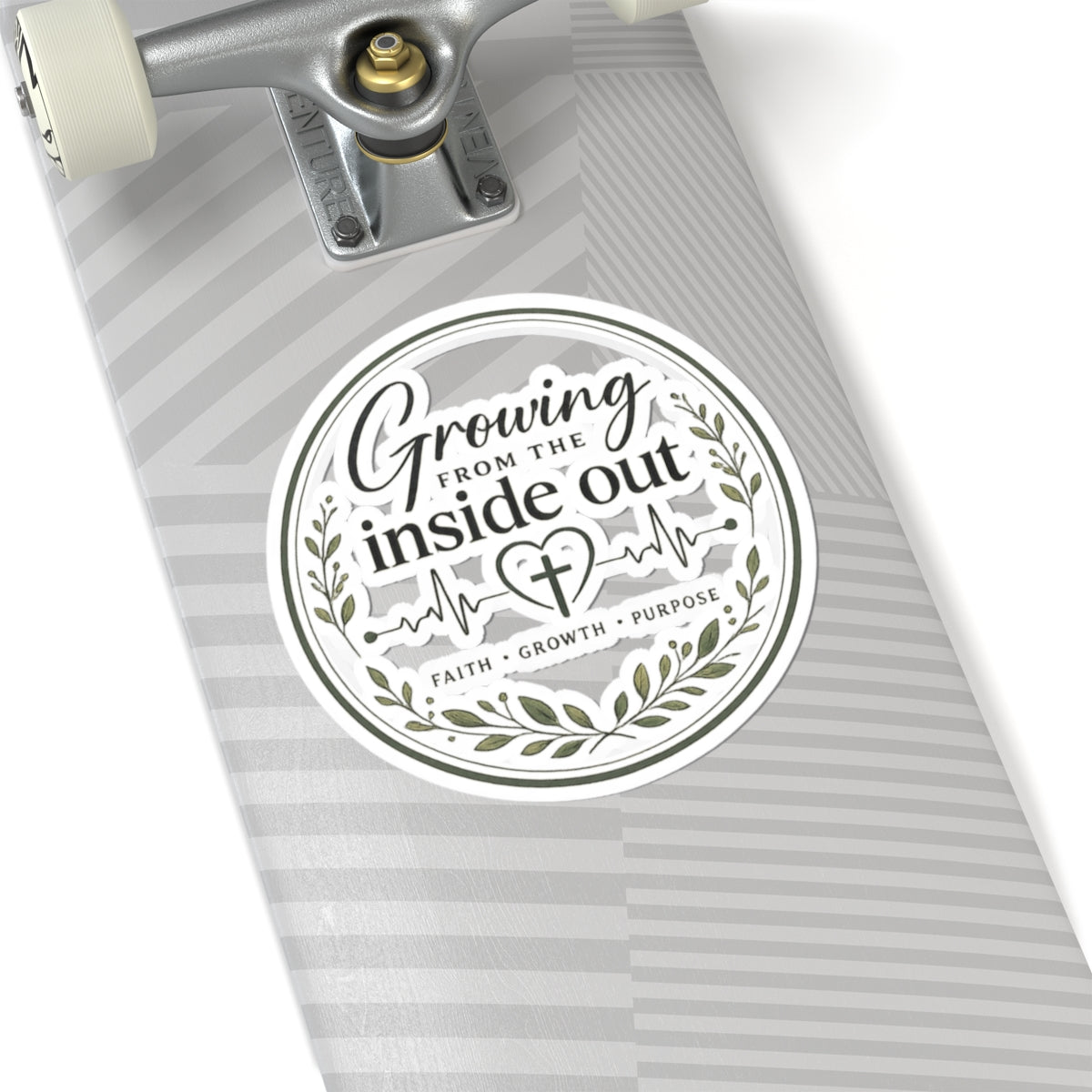 Growing From The Inside Out Logo Sticker | Faith Inspired Waterproof Vinyl Sticker | Christian Laptop & Water Bottle Decal
