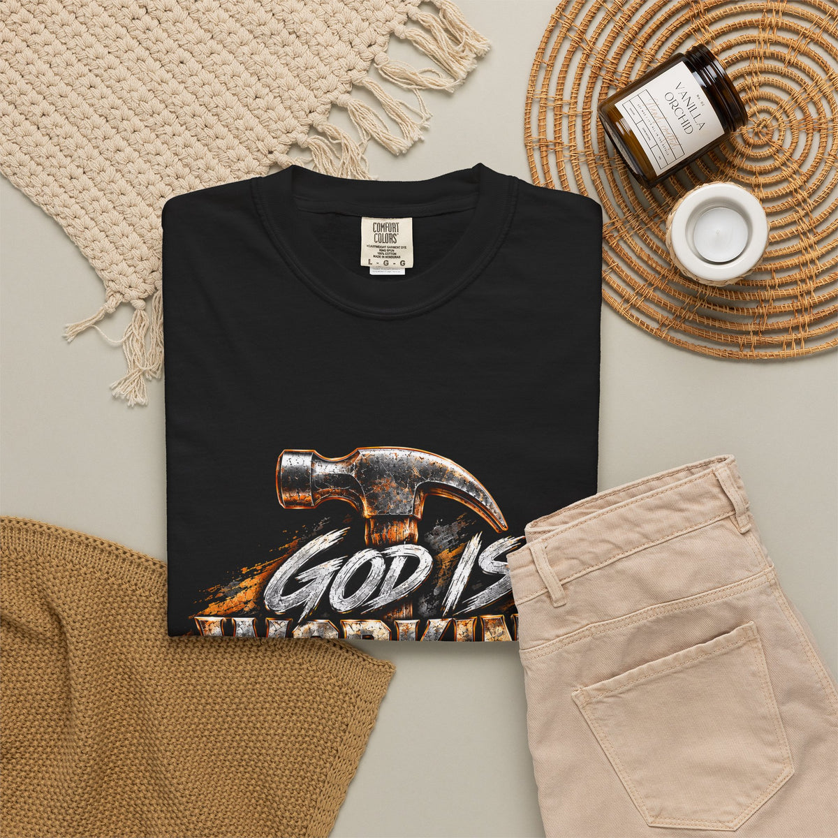 God Is Working On Me Men's Christian Graphic T-Shirt I GFIO