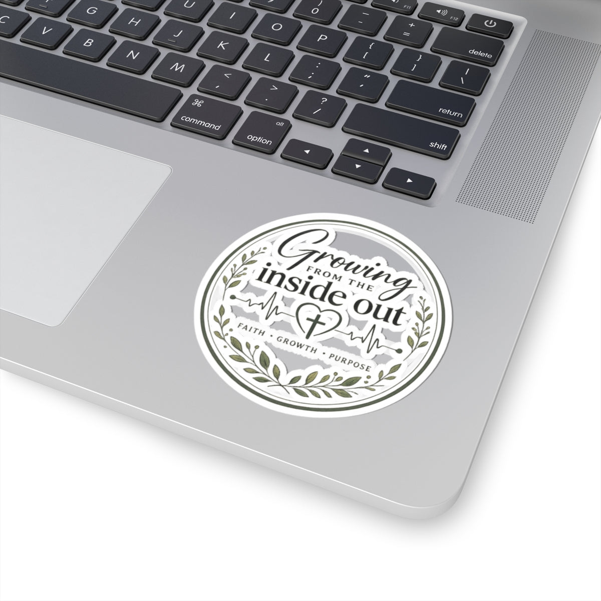 Growing From The Inside Out Logo Sticker | Faith Inspired Waterproof Vinyl Sticker | Christian Laptop & Water Bottle Decal