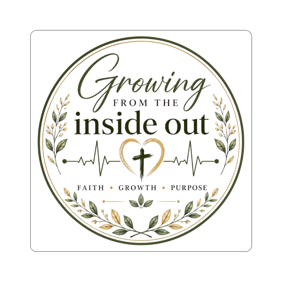 Growing From The Inside Out Logo Sticker