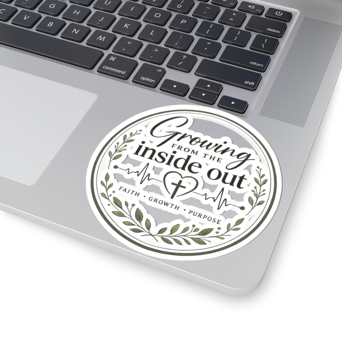 Growing From The Inside Out Logo Sticker | Faith Inspired Waterproof Vinyl Sticker | Christian Laptop & Water Bottle Decal