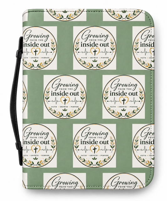 Sage Green PU Leather Bible Cover | Christian Faith Study Case