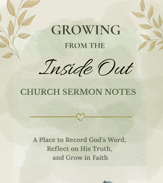 Church Sermon Notes Journal | Christian Sermon Notebook | Bible Study Journal | Scripture Note-Taking | Prayer & Gratitude Journal | Digital PDF Printable