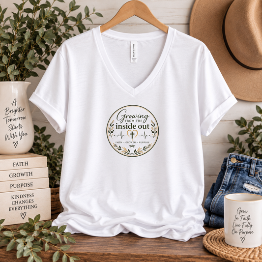 GFIO Botanical Faith Women's Relaxed V-Neck T-shirt