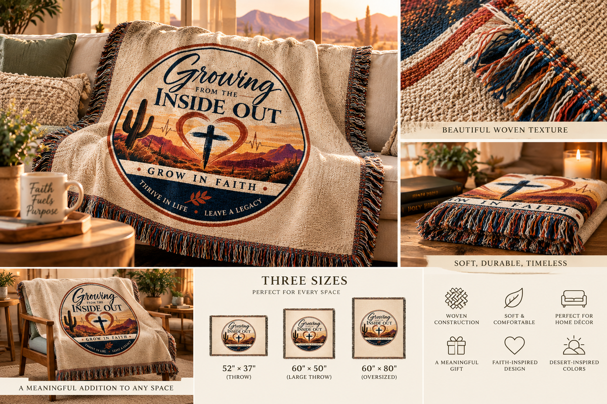 Christian Woven Blanket | Faith-Inspired Home Decor